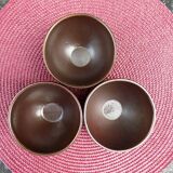 Set of 3 small Norman pottery bowls