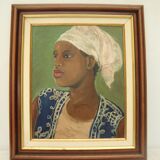 Old painting portrait in oil
