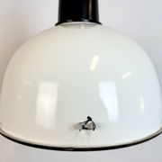 ndustrial Soviet White Enamel Pendant Lamp, 1960s