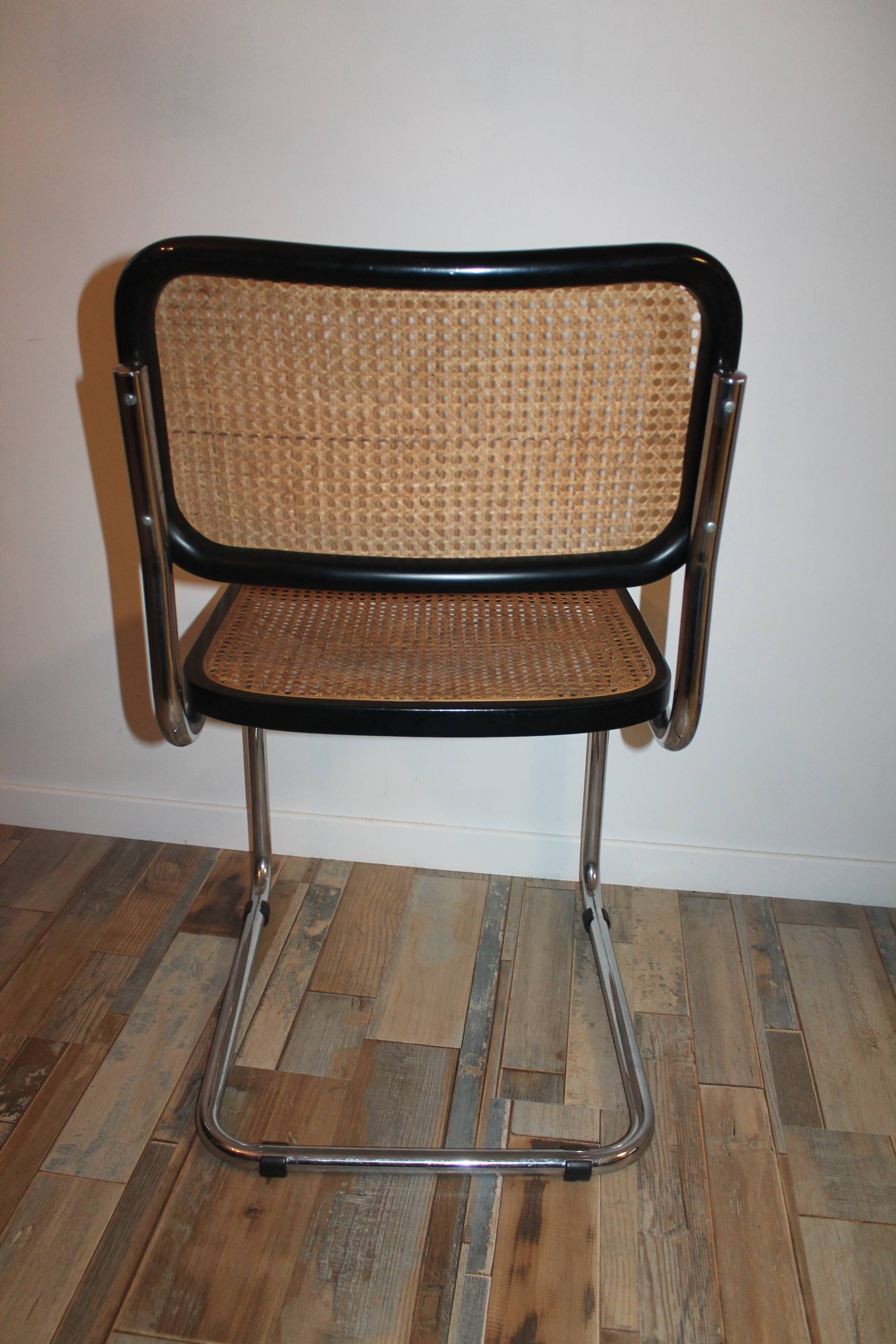 Lot de 4 chaises Marcel Breuer Cesca B32