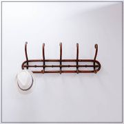 Curved wooden wall coat rack - Early 20th century