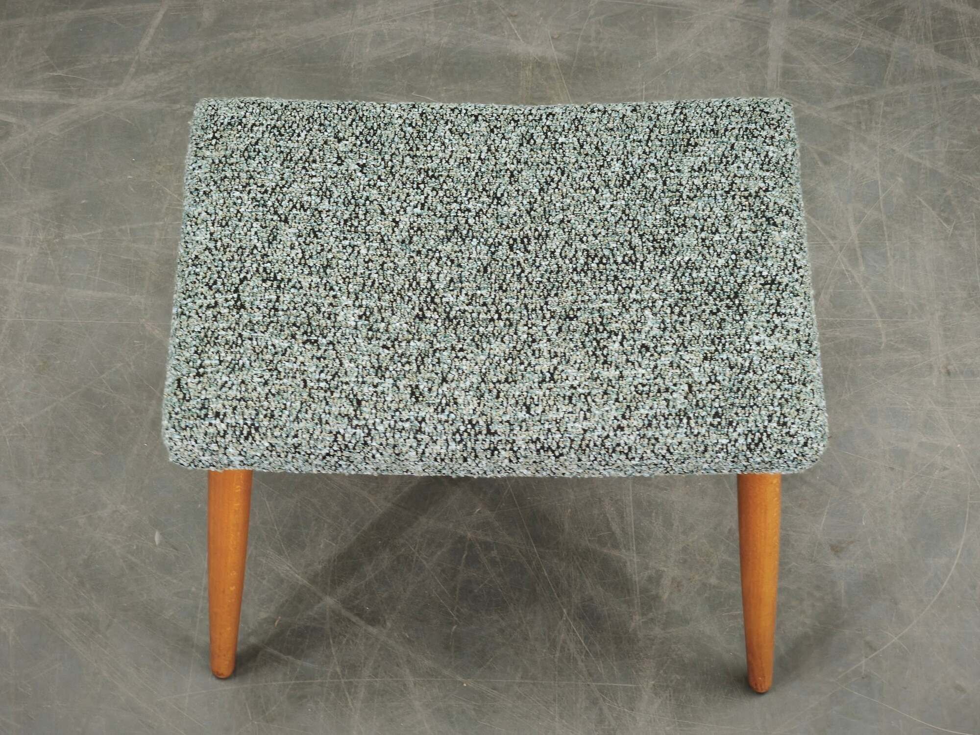 Danish Mid-Century Modern Stool in Beech and Upholstery, 1960s