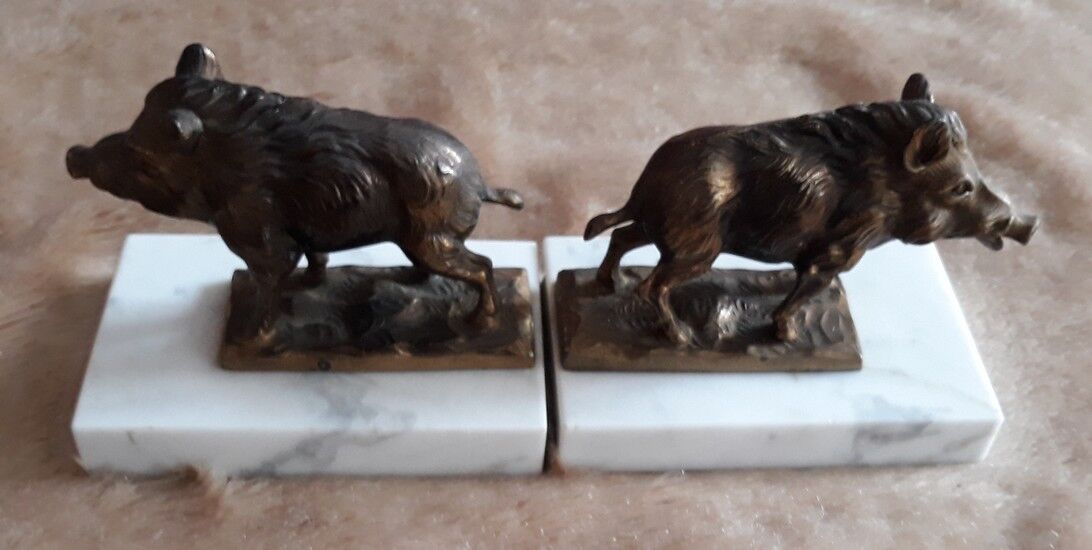 Bookends - boars - 50s