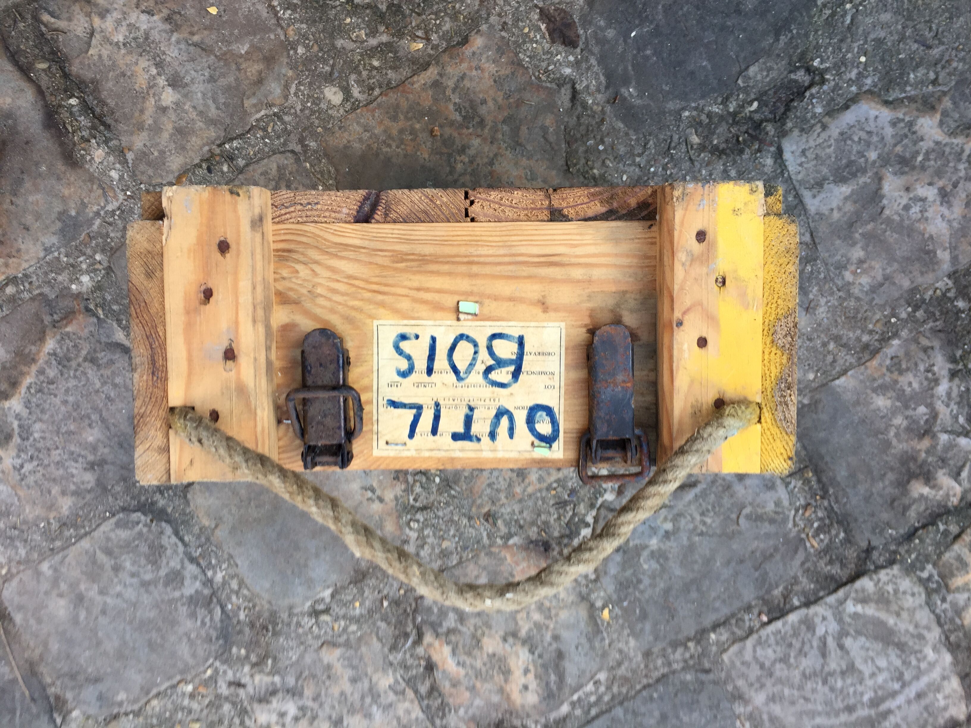 Wooden military crate