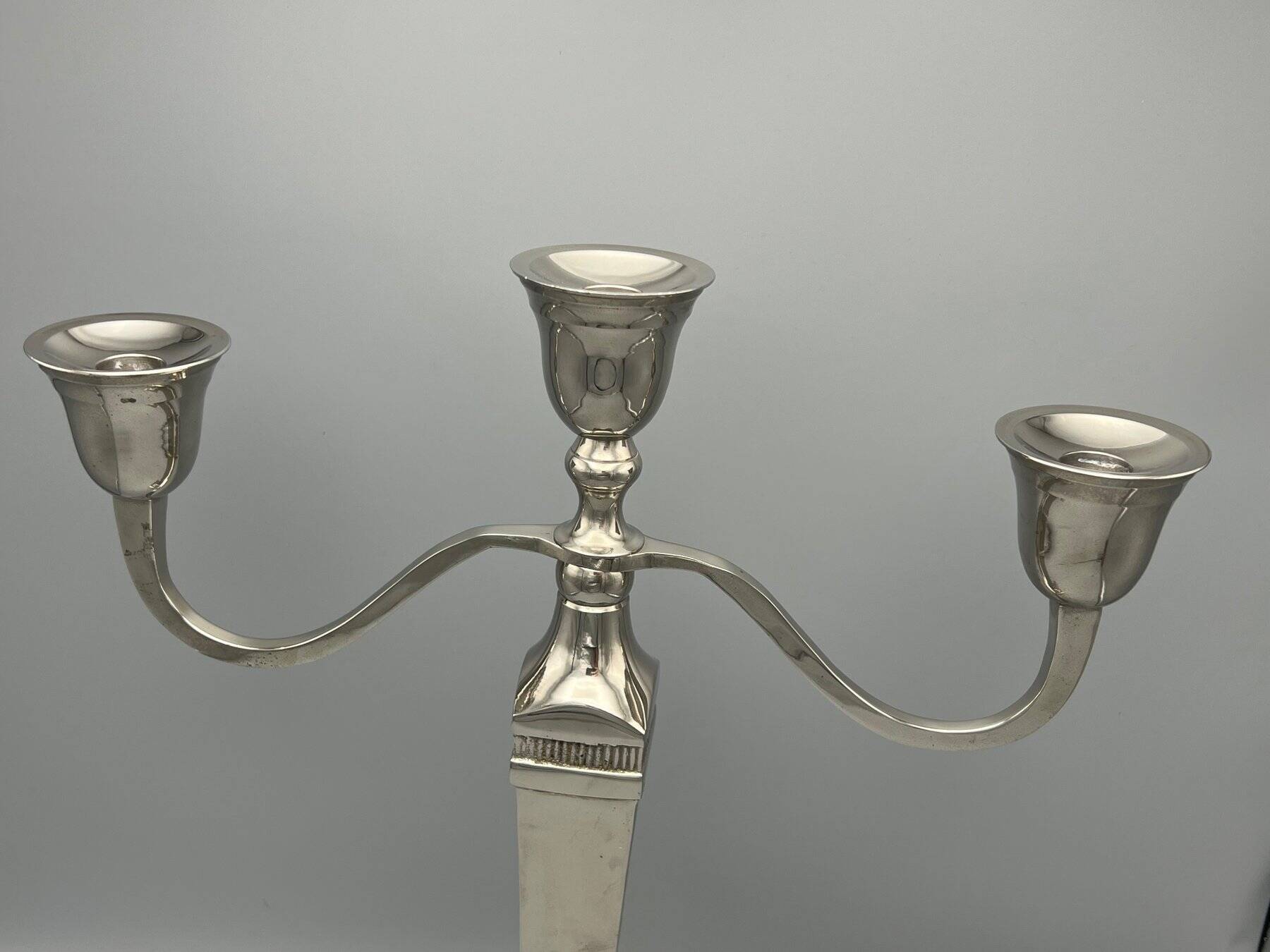 Bougeoir Unique XXL 3 en acier inoxydable 49 cm