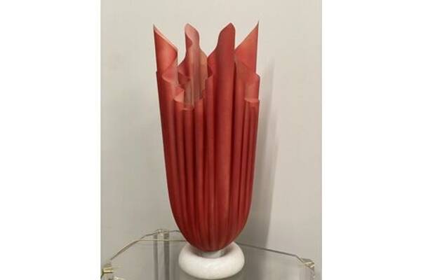 French draped table lamp by Georgia Jacob, 1970s
