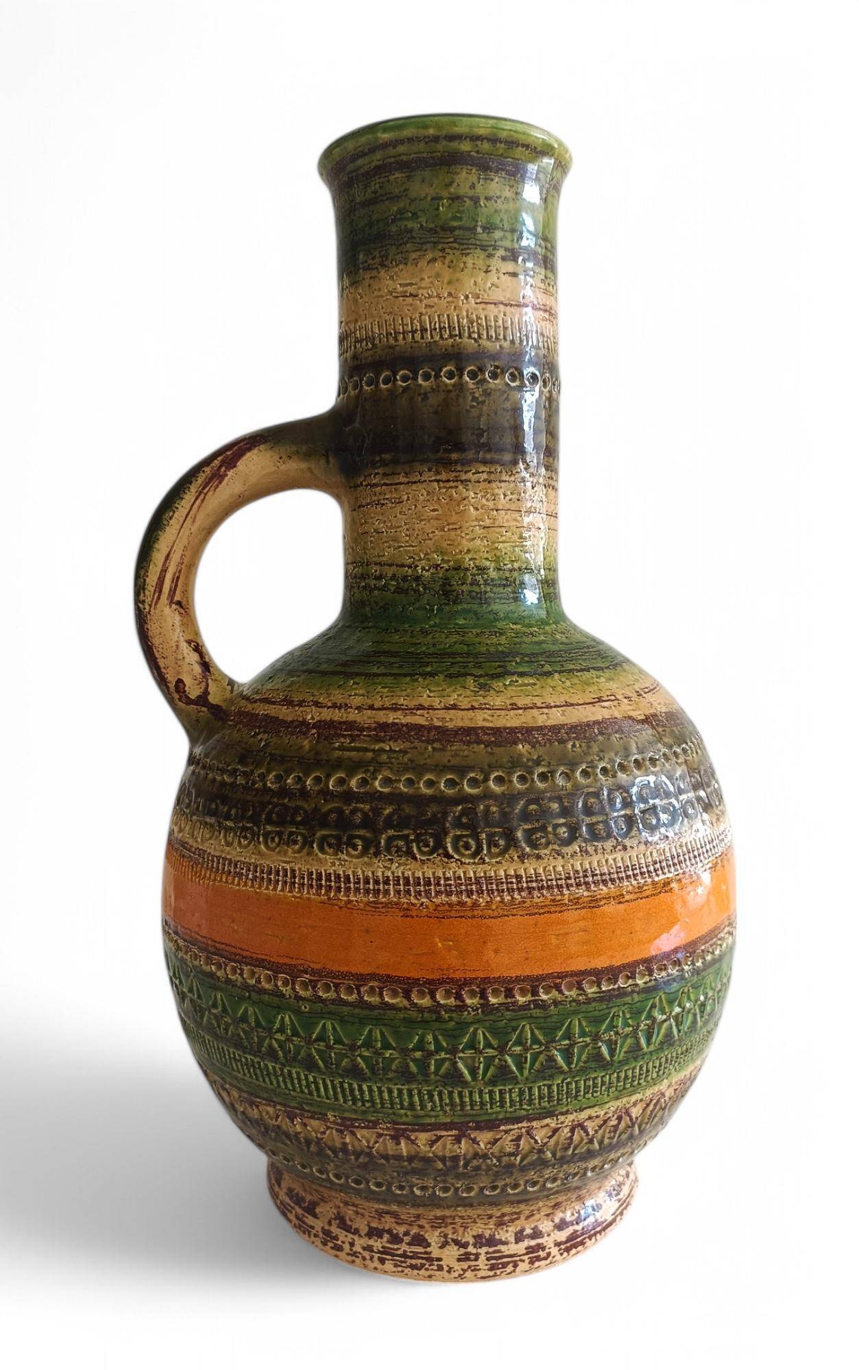 Bitossi Large Ceramic Vase by Aldo Londi, Mid-Century Modern, 1960s