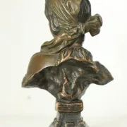 French Art Nouveau bronze bust 'Cendrillon' by E. Villanis – circa 1900