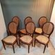 Series of 6 chairs canned Louis XVI