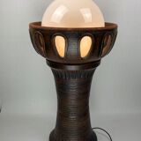 Brutalist ceramic mushroom floor lamp 100cm, 1960s