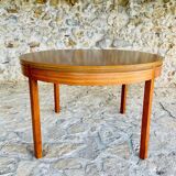 Extendable dining table in teak, butterfly extension by Van Pelt circa 1960.