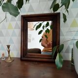 Antique wooden mirror