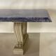 Blue granite table azul bahia and pierre limoneuse circa 1980