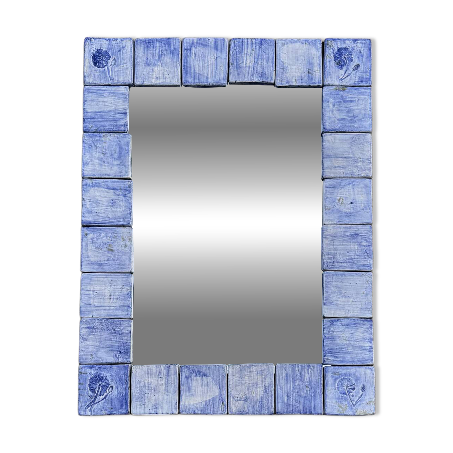 Miroir céramique Vallauris Almone années 70