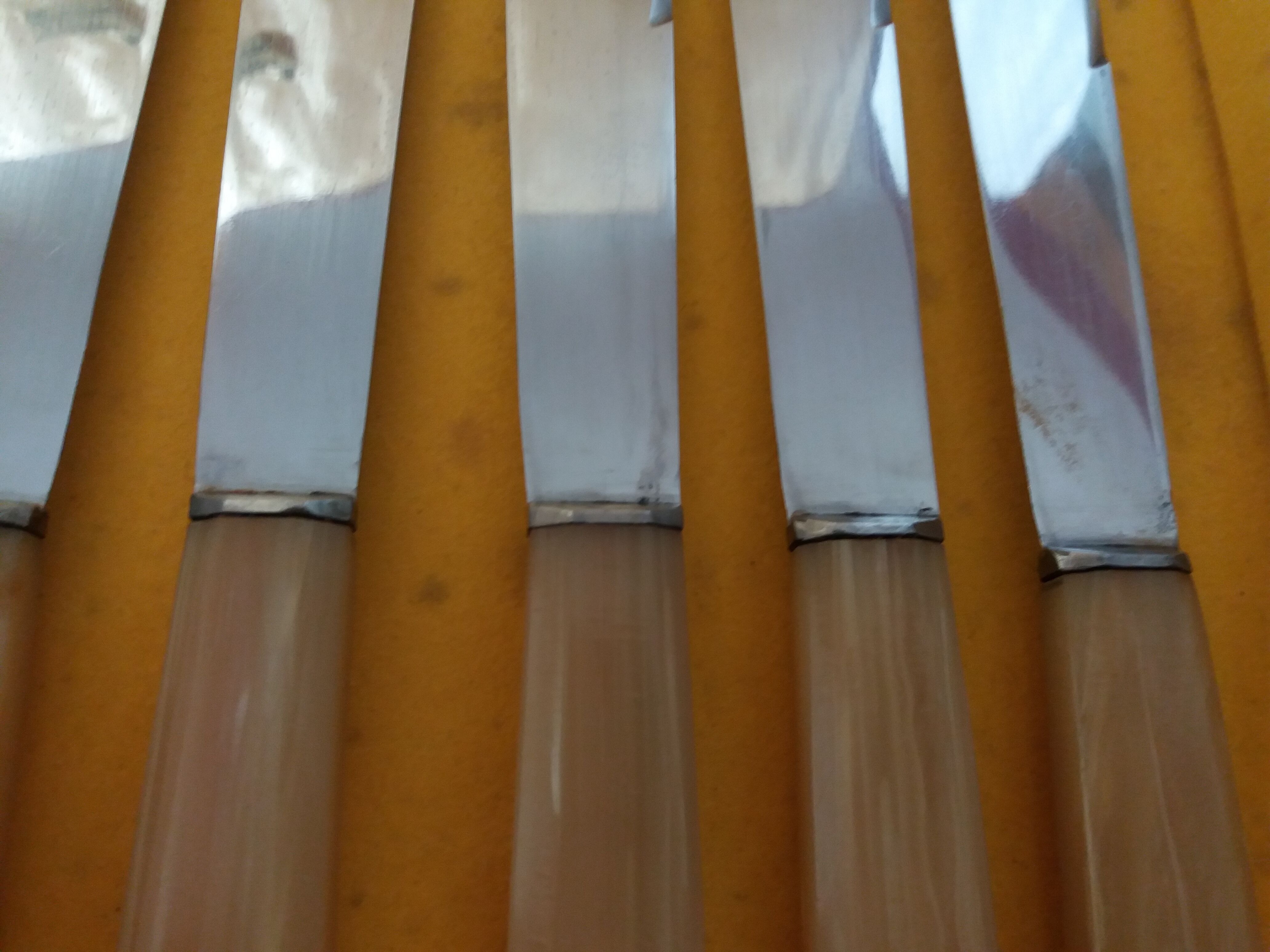 Knives in their snakeskin look box