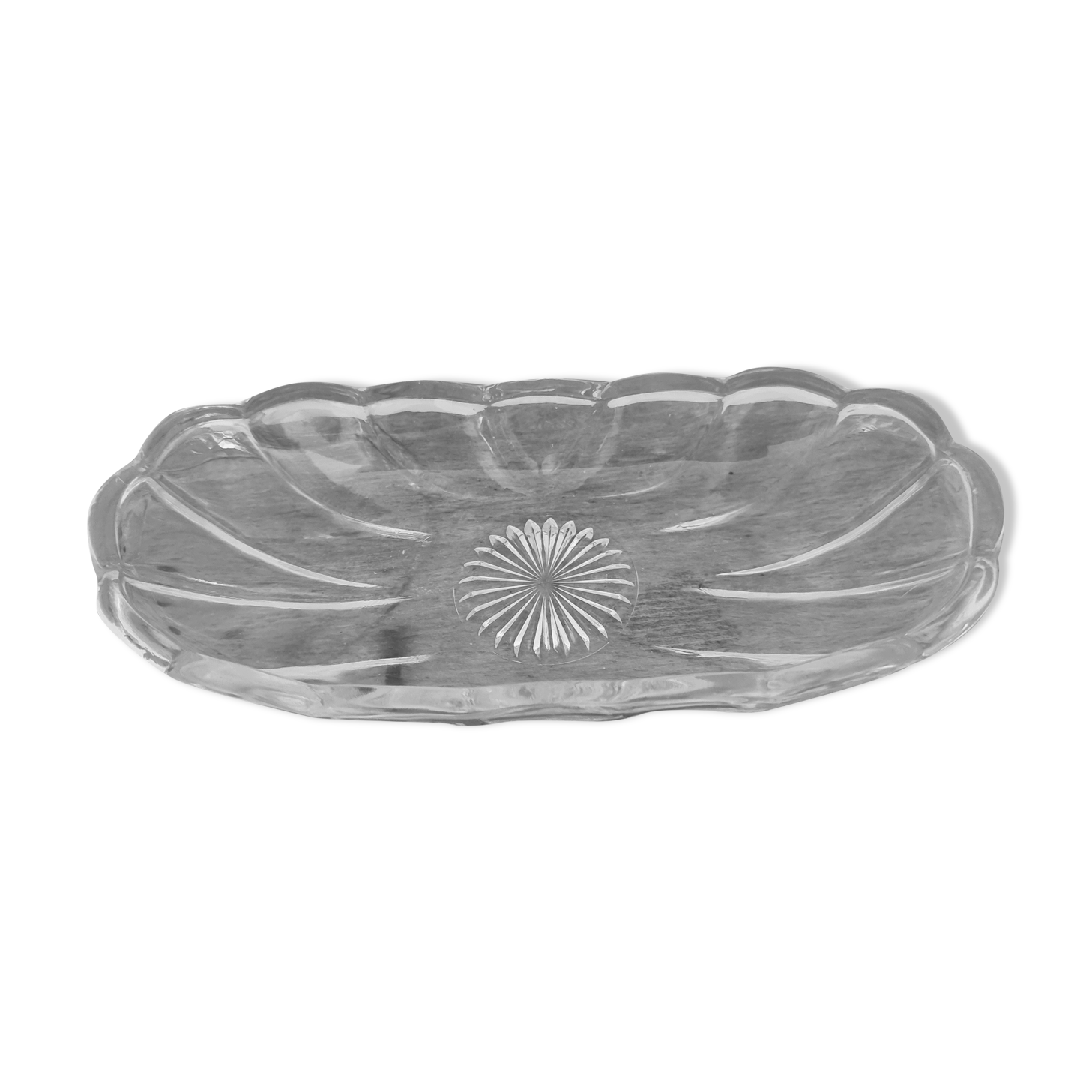 Glass butter dish