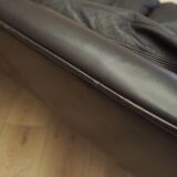 Brown leather sofa, Danish design, 1970s, designer: Werner Langenfeld, manu