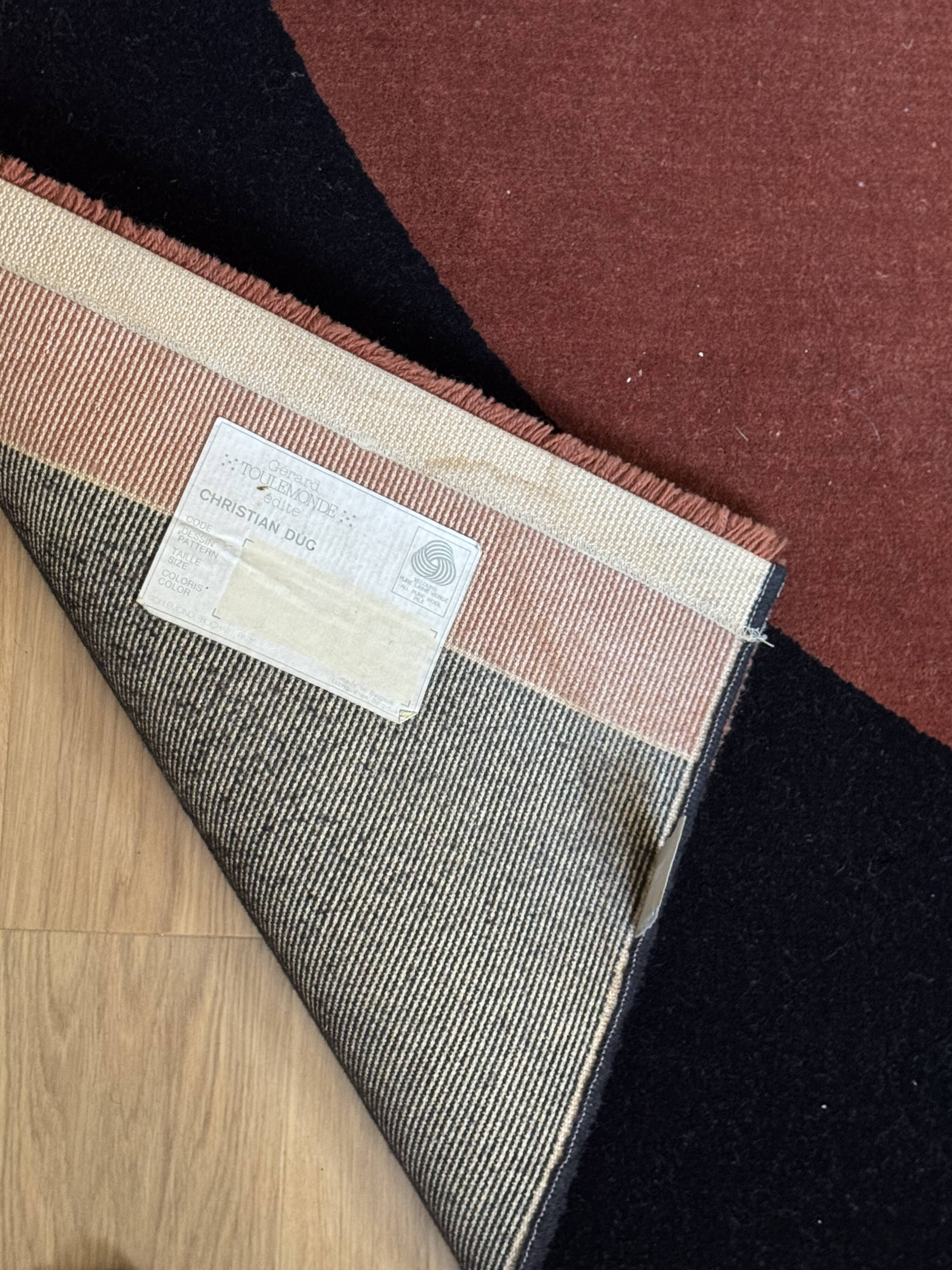 Rug "Less is more" Christian Duc for Toulemonde Bochart, 1980s