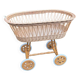 Vintage wicker cradle on casters