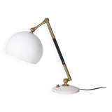 Vintage 60's table lamp in brass and white metal italian design