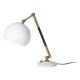 Vintage 60's table lamp in brass and white metal italian design