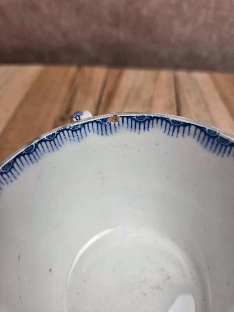 Antique K&G Lunéville cup – Nanceen model – Blue earthenware – Rare