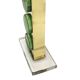 Mid Modern Style Pair of Brass Italian Table Lamps with Green Murano Glass