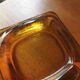 Vintage amber glass empty pocket