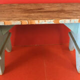 Natural wooden lace-up bench paints popular art