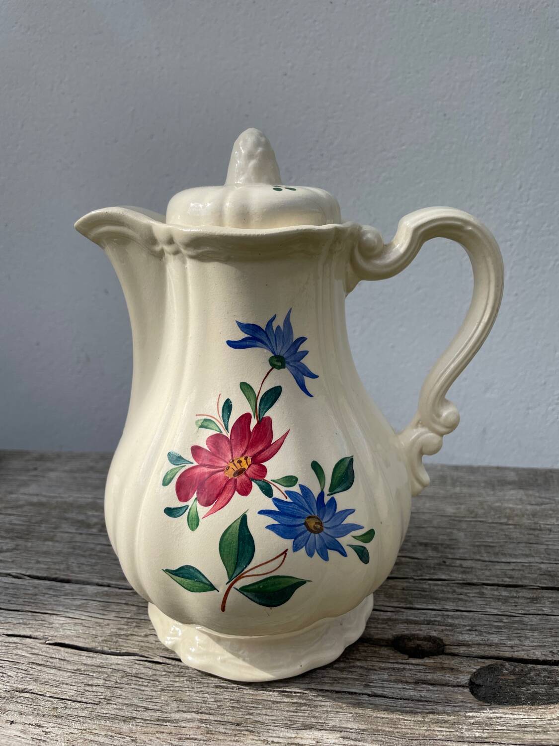 Digoin ceramic teapot with flowers