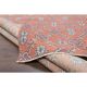 Tapis vintage turc Oushak fait main en laine et coton rouge