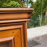 Vitrine Louis Philippe vintage en bois avec 2 portes