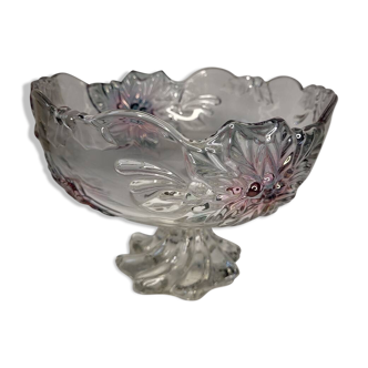 Beautiful footed glass fruit bowl.