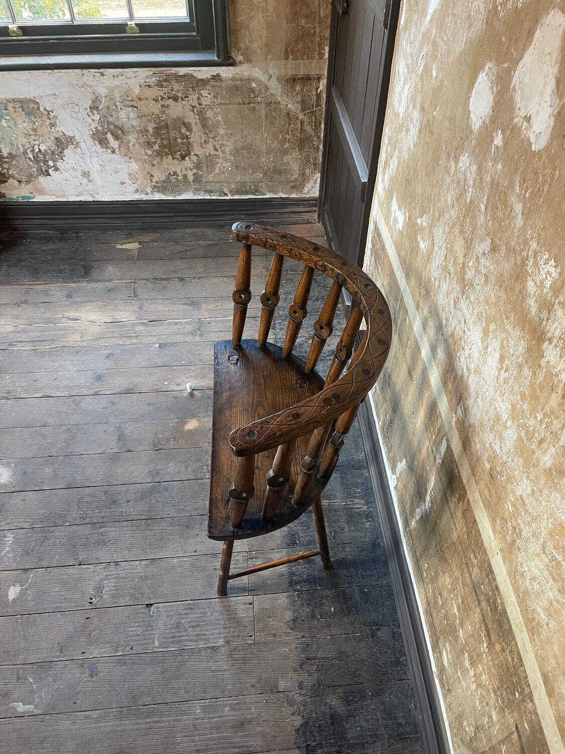 Circa Early 19th Century Century Welsh Vernacular Stick Back Hedge Chair