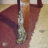 Louis XV style bedside table with varnished marquetry.