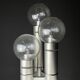 Brushed aluminium floor lamp, Italy, 1970s