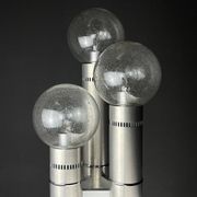 Brushed aluminium floor lamp, Italy, 1970s