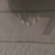 Old linen linen sheet triple row of days and embroidery peas 225 X 315 cm