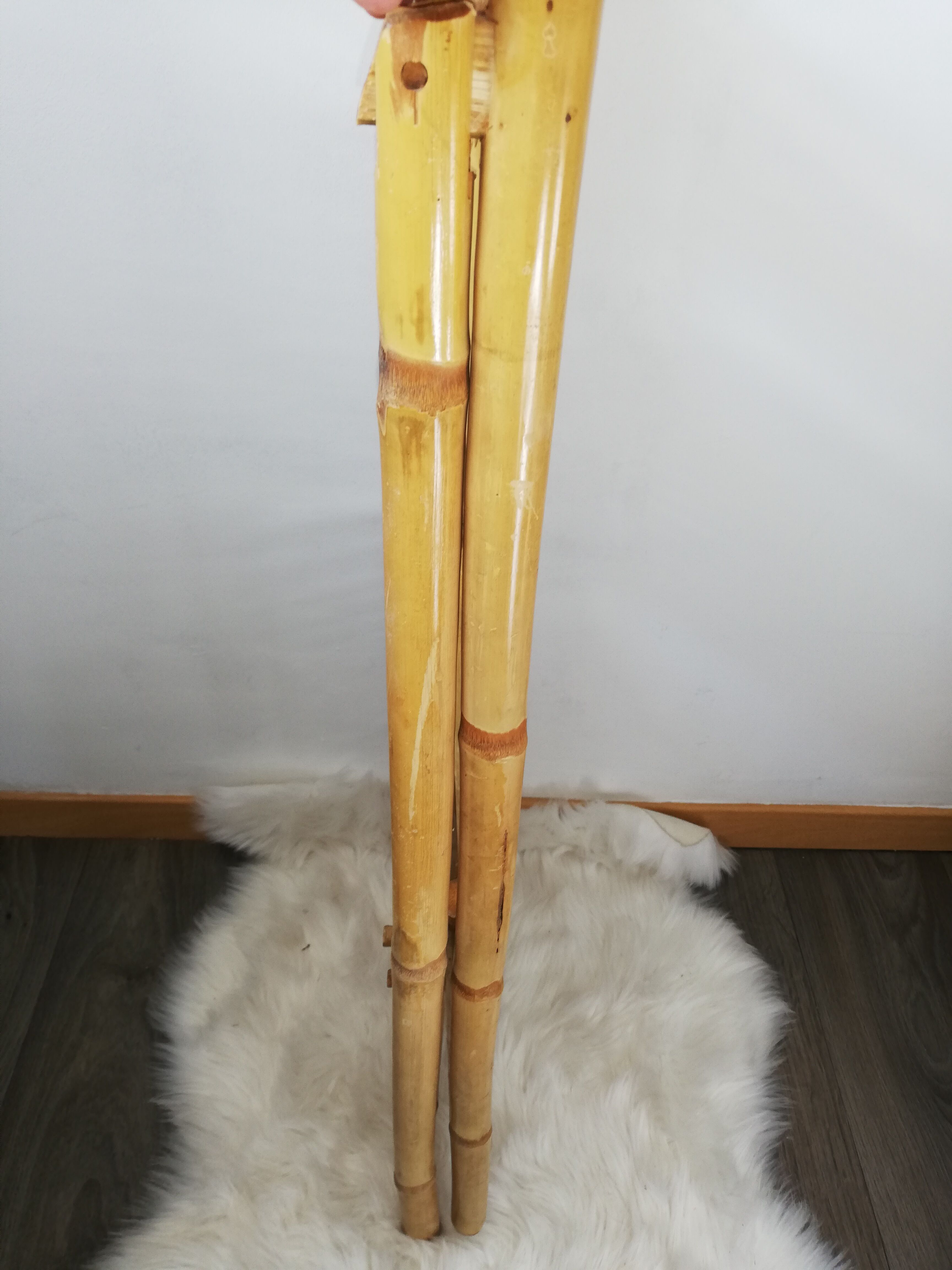 Folding bamboo shelf