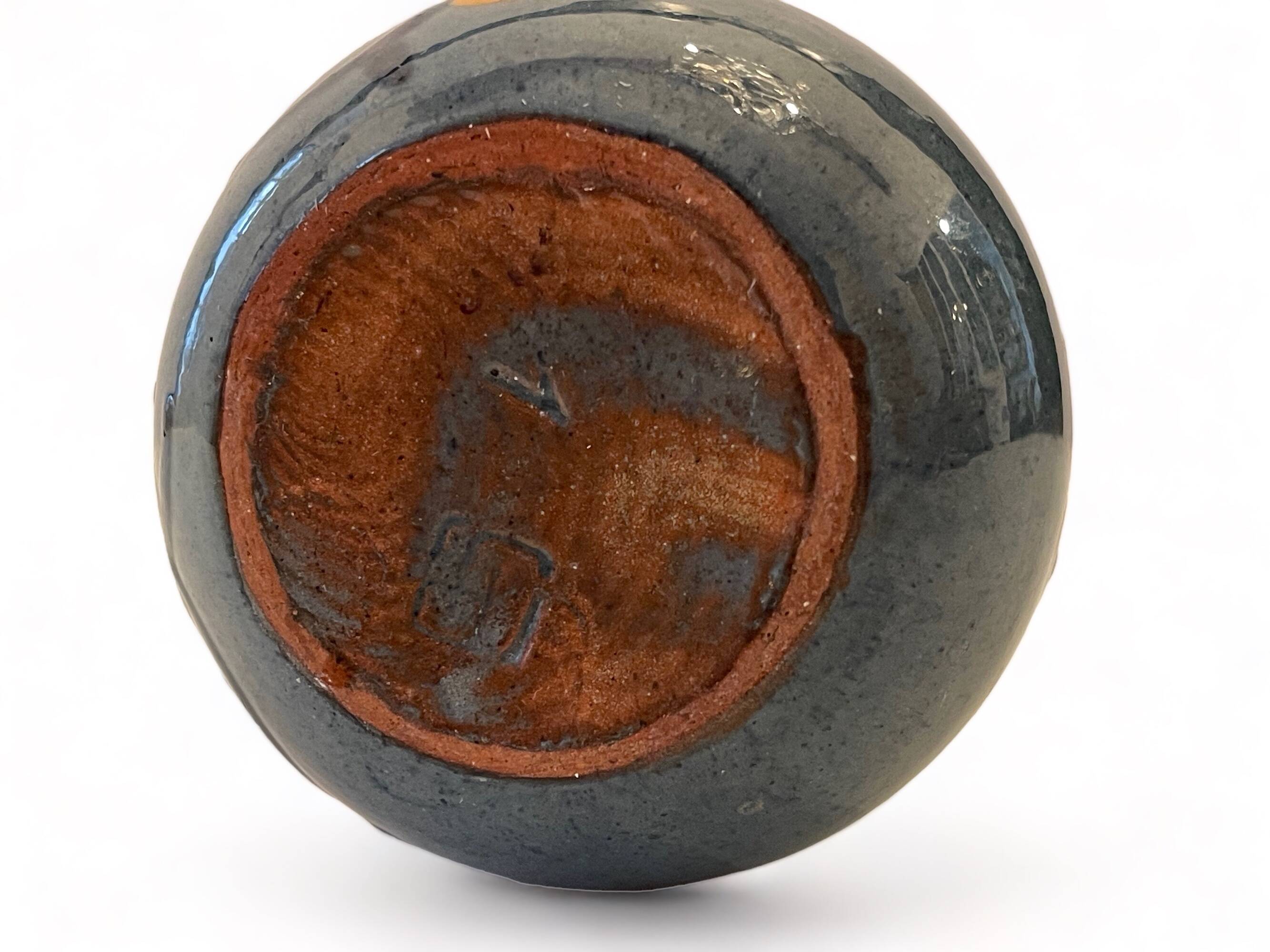 Paul Jacquet, Small Art-Deco Ceramic Ball Vase