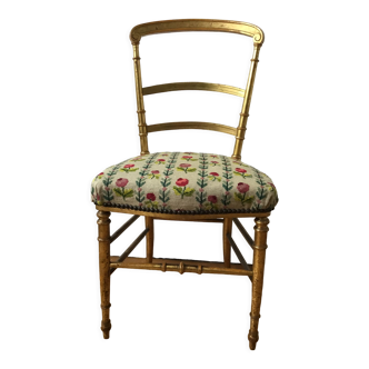 Gilded wooden chair