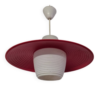 Vintage red suspension, space age from the 1960s/1970s.