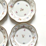 VEB R Reichenbach 10 plates in floral porcelain