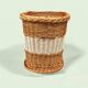 Panier corbeille vintage en osier et scoubidou