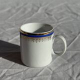 Set of 6 small espresso cups Germer Porcelain, made in Brazil.