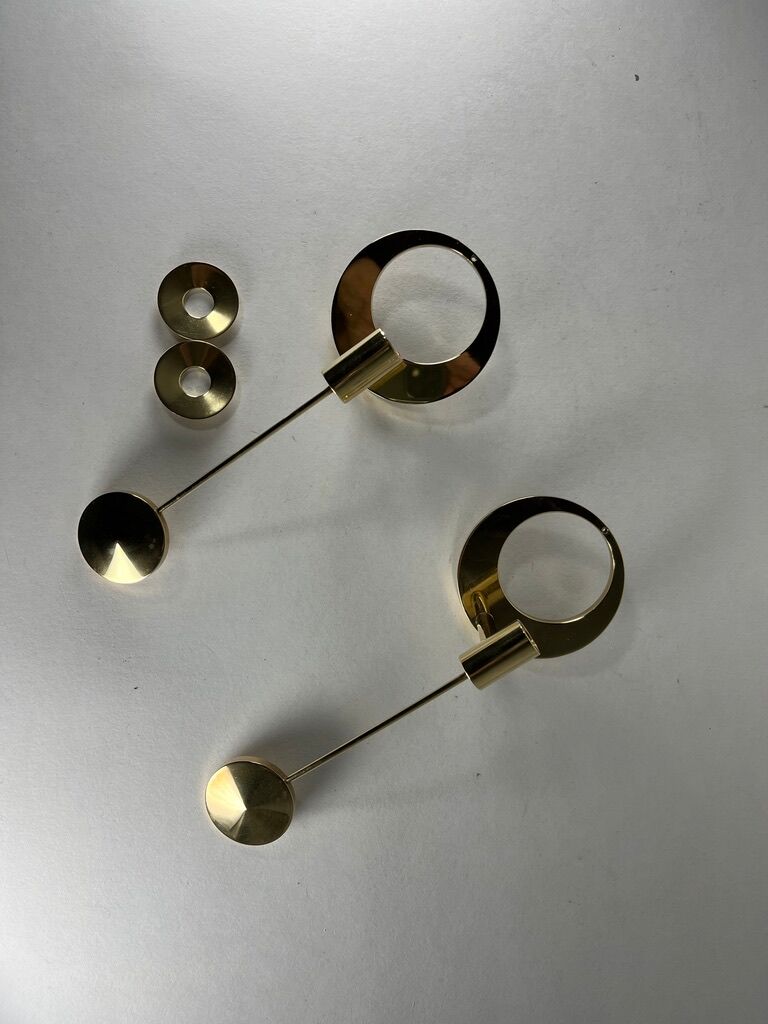 2 Arthur Pe wall candle holders for Kolback Studio Sweden, 1965-70