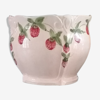 Decorated ceramic pot cover