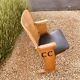 Chaise de cinéma 1920 en bois et skai