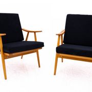 Pair of armchairs, Czechoslovakia, manufacturer TON, 1960s. After renovation.