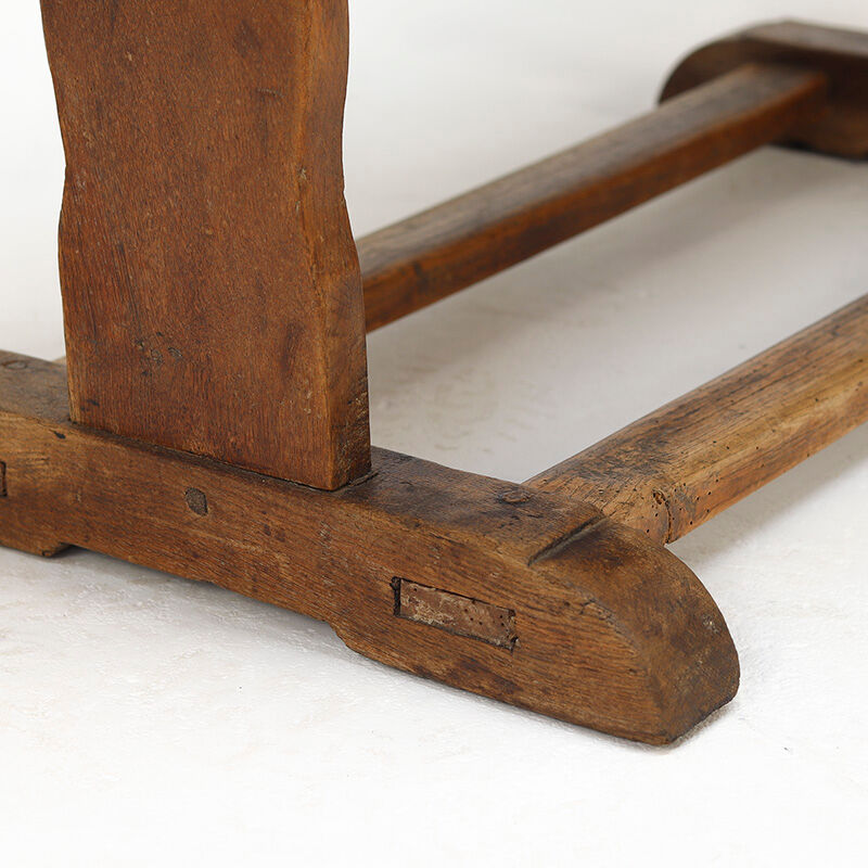 Table basse de ferme rustique antique en chêne